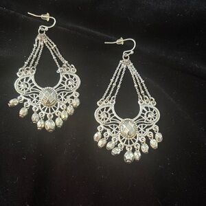 Intricate Silver Filigree Earrings